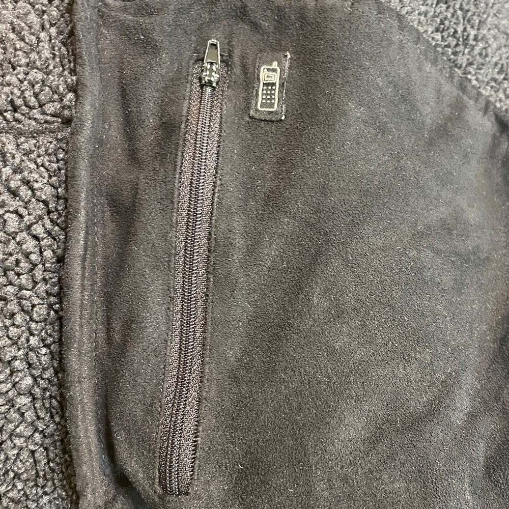 Weatherproof jacket black face suede collared zip pockets Sherpa lined size XL - Picture 5 of 7